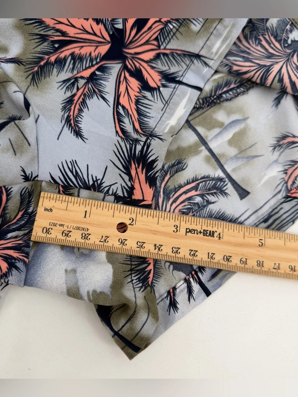 The Impeccable Pig Shorts Womens S Palm Print Polyester Tropical Pull On Pockets